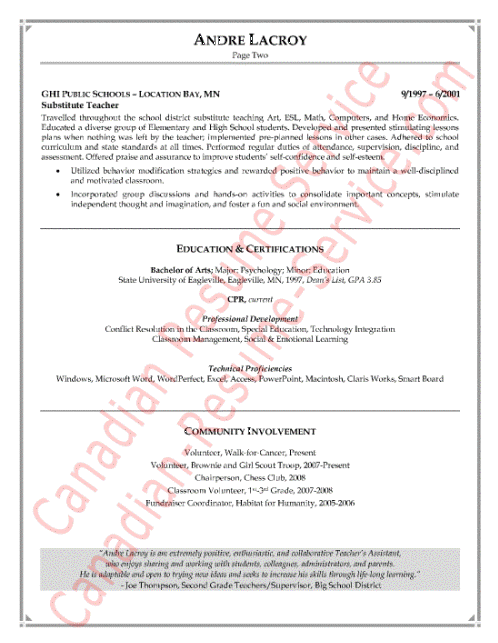 resume format for teacher. Teacher#39;s Aide Resume Sample