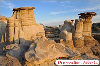 The Badlands in Drumheller Alberts