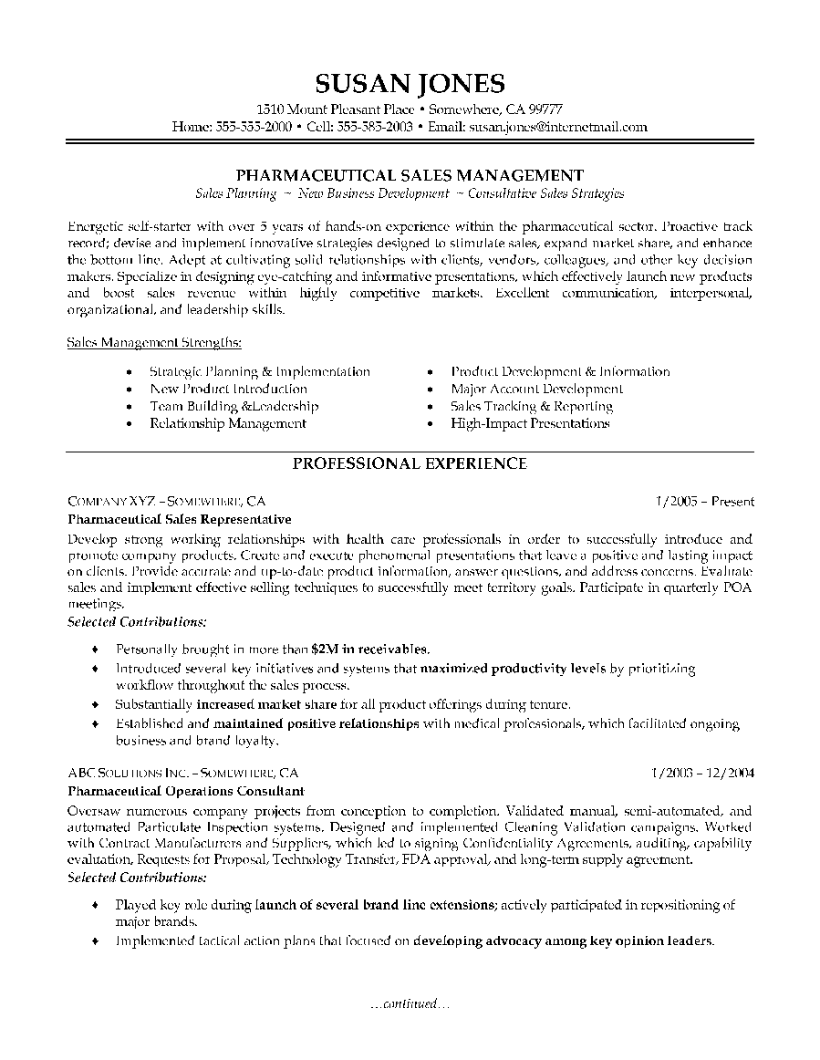 Free sample sales associate resume