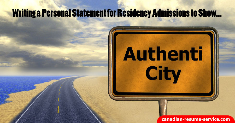 Writing a Personal Statement for Residency Admissions to Show Authenticity