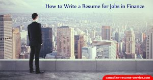 how to write a resume for finance jobs