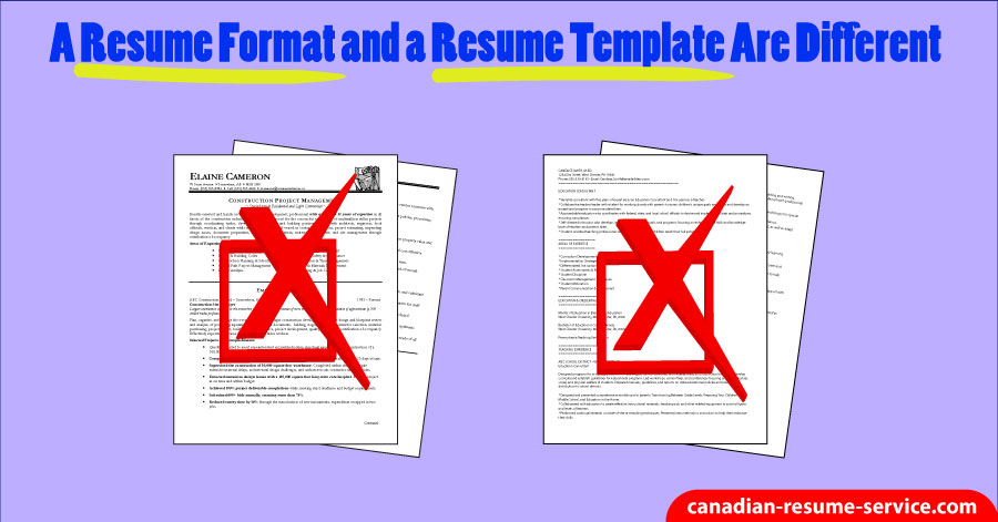 A Resume Format and a Resume Template Are Different